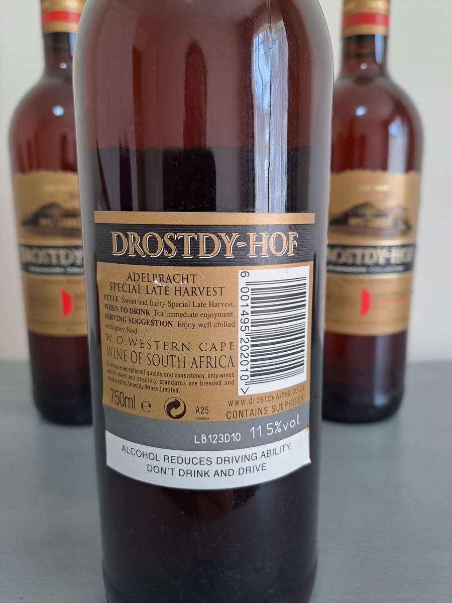 1 x 2010 Drostdy Hof Adelpracht Special Late Harvest, 750ml, 11.5%