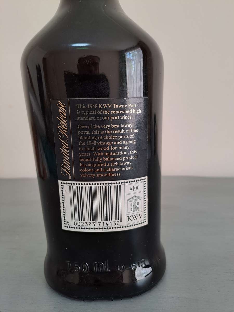 KWV 1948 Port limited release, 750ml. Sealed and full.