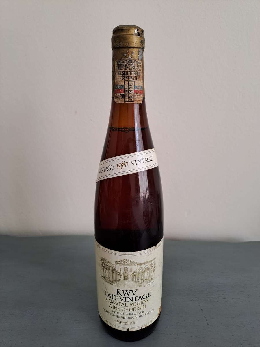 1987 KWV Late Vintage, 750ml. Sealed and full.