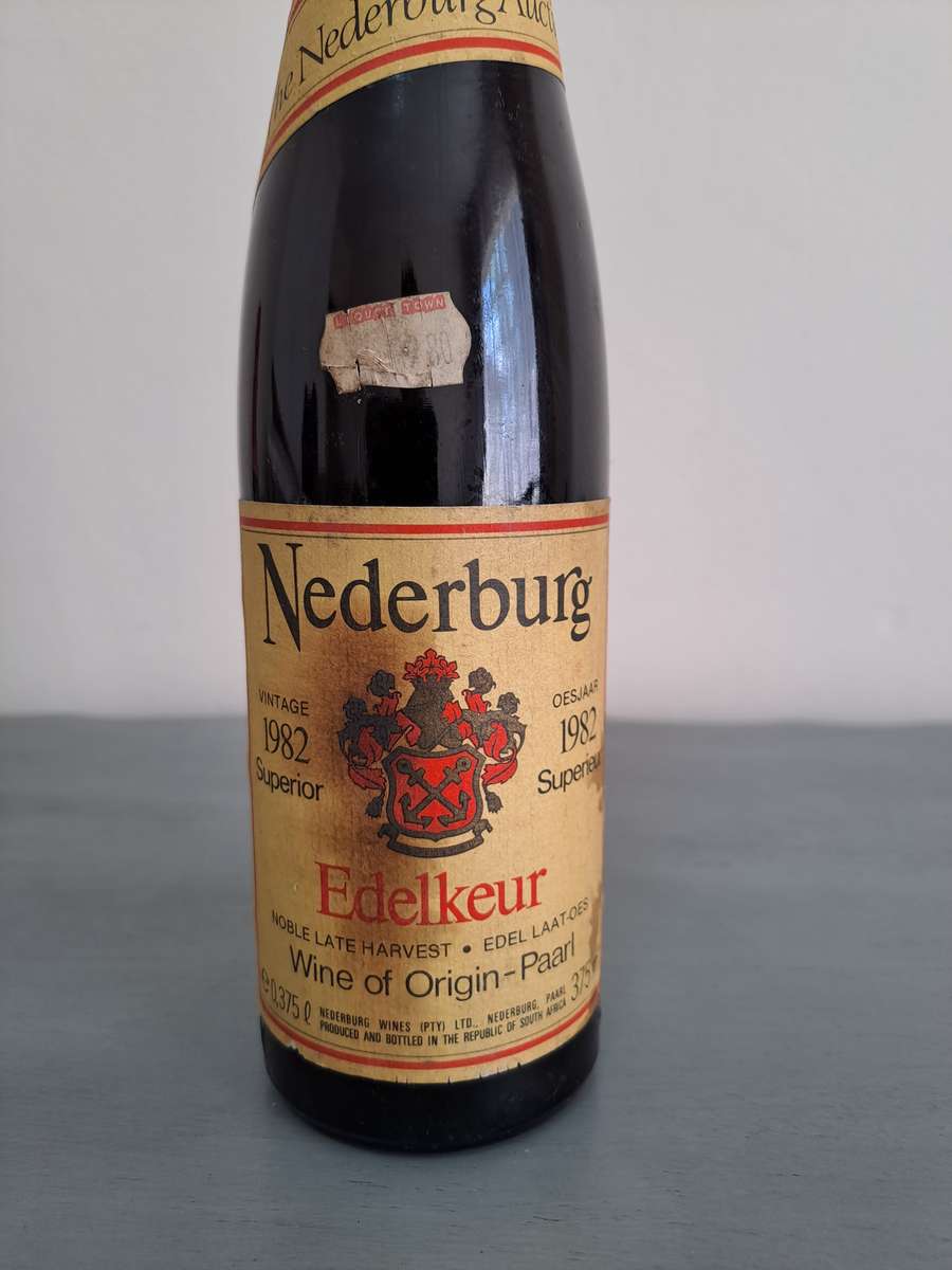 1982 Nederburg Edelkeur Superior Wine, 375ml. Sealed and full.
