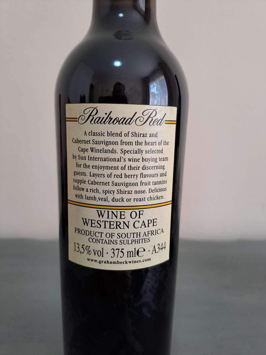 2005 Graham Beck Railroad Red Shiraz Cabernet Sauvignon, 375ml, 13.5%