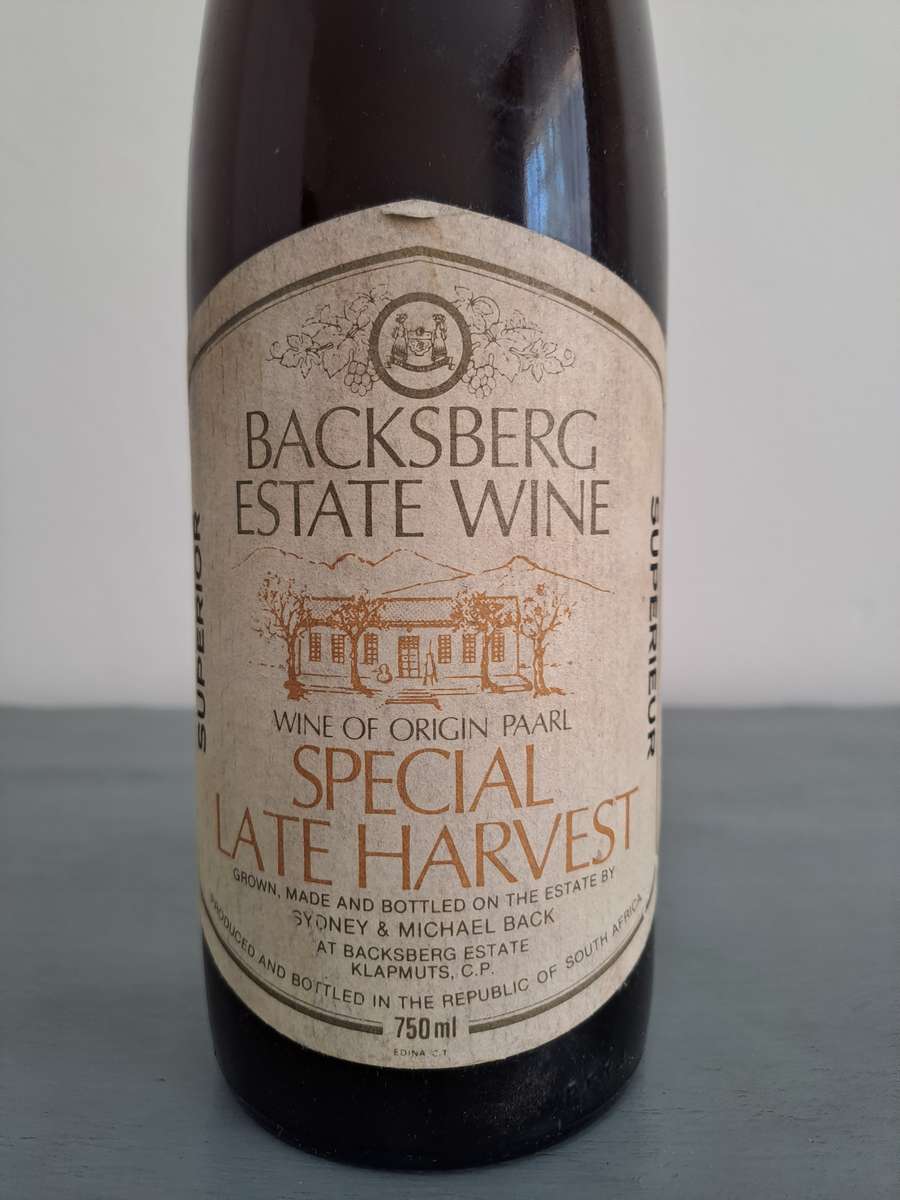 1985 Backsberg Special Late Harvest Estate Wine, 750ml