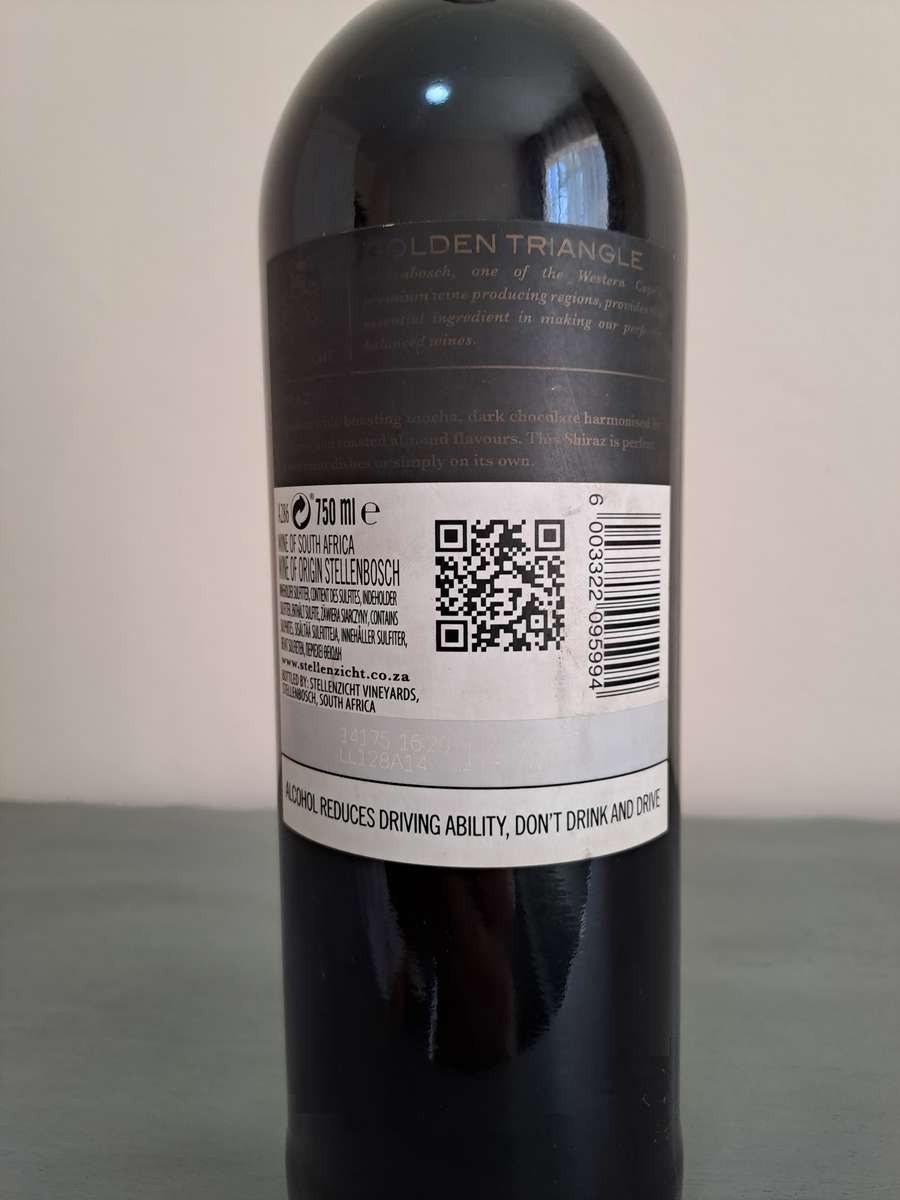 Collectible 2011 Golden Triangle Shiraz by Stellenzicht, 750ml.