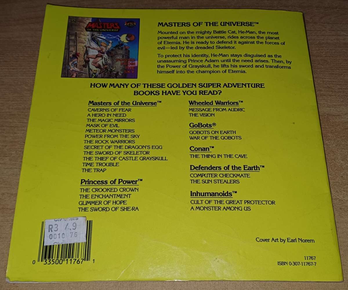 Masters Of The Universe - Power From The Sky (A Golden Super Adventure Book) 1986