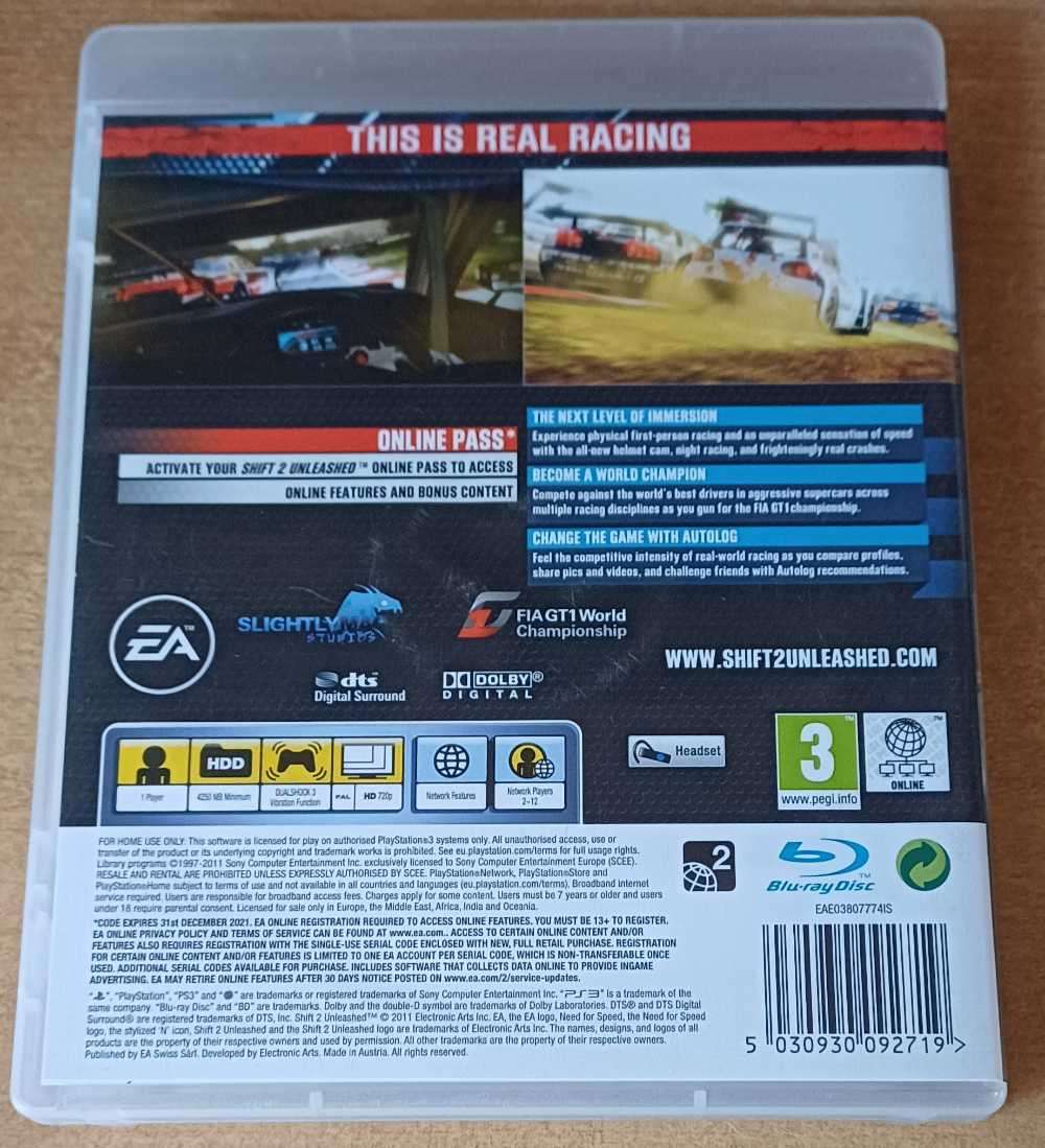 Need For Speed Shift 2 Unleashed (PS3)