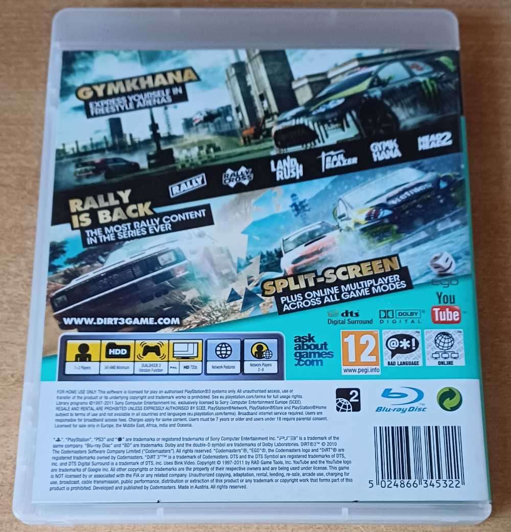 Colin Mcrae Dirt 3 (PS3)