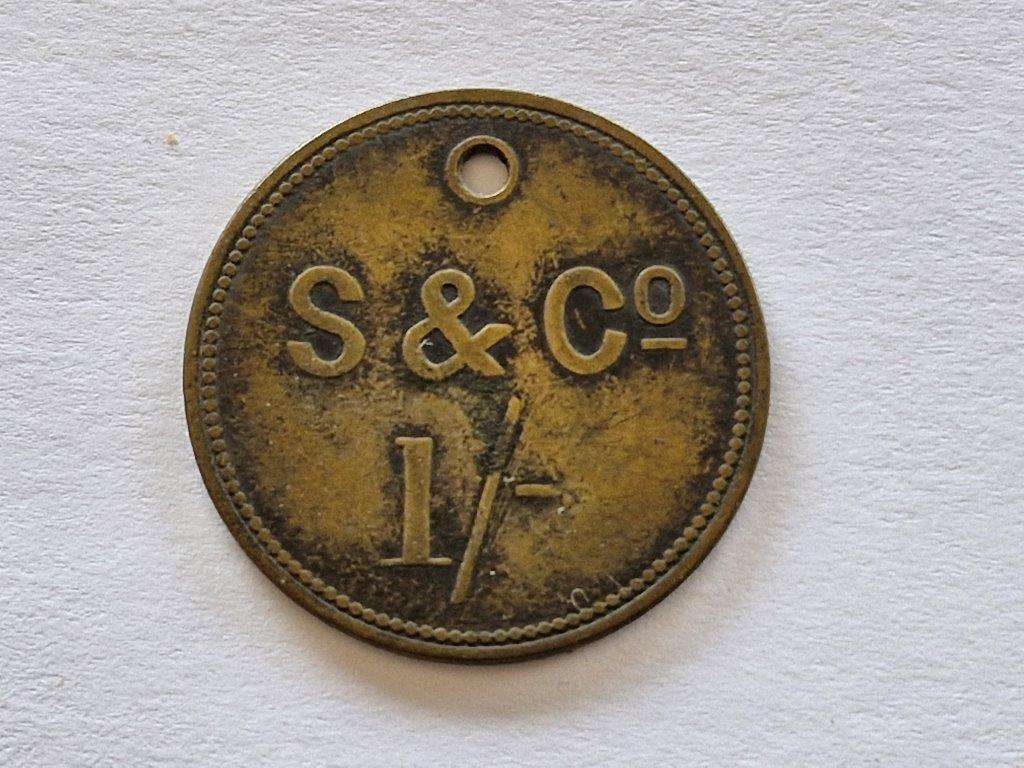 Strachan and Co Set 1, 1 Shilling token.