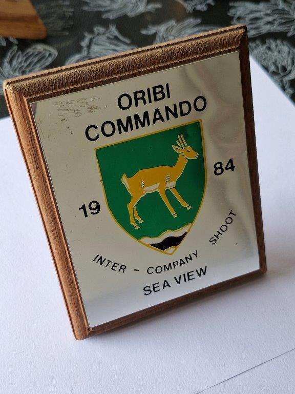 Oribi Commando Plaque Inter-company Shoot Sea View 1984