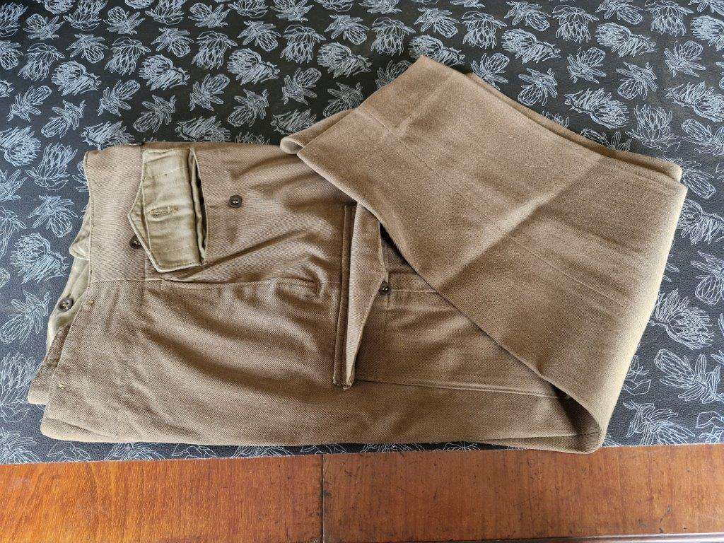 SADF Bunny Jacket and trousers. 42 Cm Armpit to armpit. Trousers 36 Cm across waist.