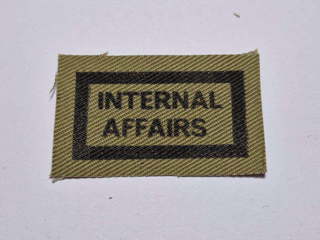 Rhodesia Internal Affairs cloth Shoulder title.