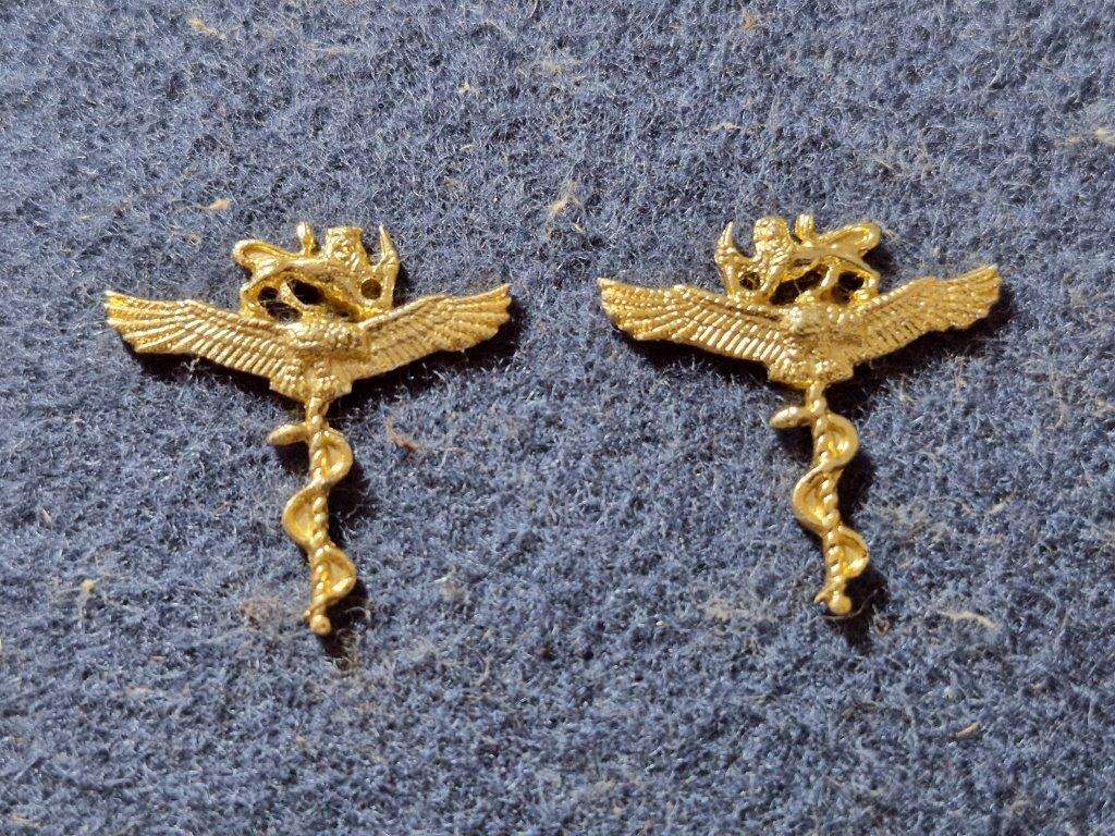 Rhodesian Air Force Medical Unit Collar badges.