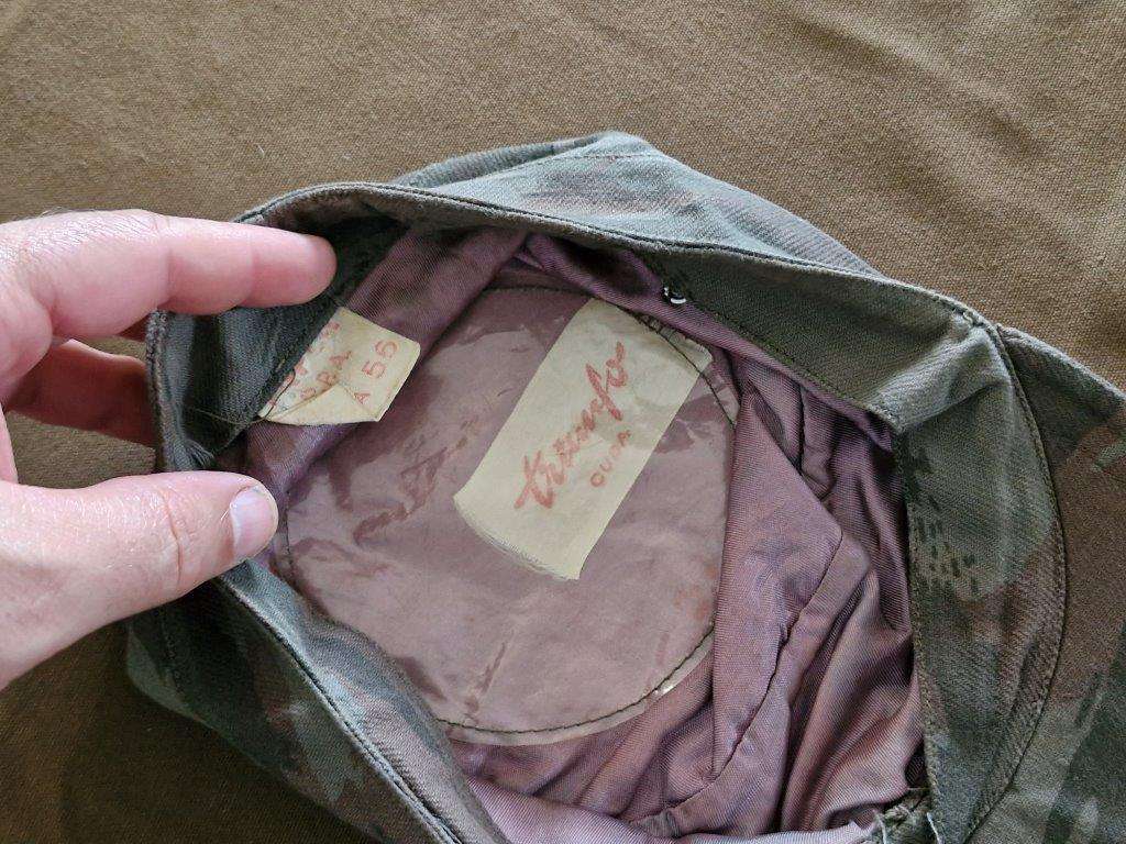 South African Bush War FAPLA Lizard pattern camo Cap. Size 56. Peak broken.