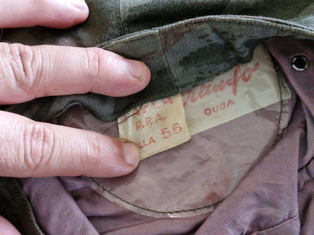 South African Bush War FAPLA Lizard pattern camo Cap. Size 56. Peak broken.