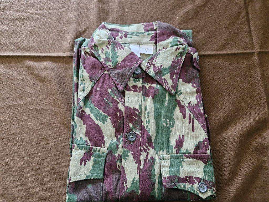 SADF Border War Recce Copy of Portuguese Lizard pattern camo shirt. 51 Cm Armpit to Armpit