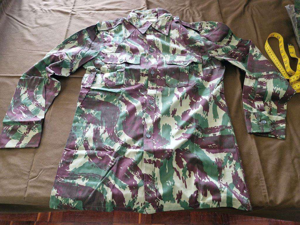 SADF Border War Recce Copy of Portuguese Lizard pattern camo shirt. 51 Cm Armpit to Armpit