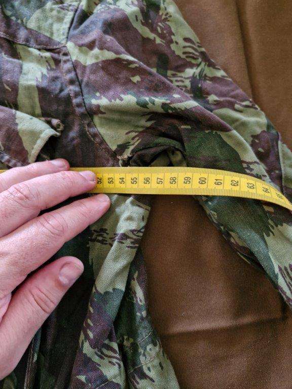 SADF Bush War Portuguese Vertical Lizard pattern camo Jacket. 56 Cm Armpit to Armpit