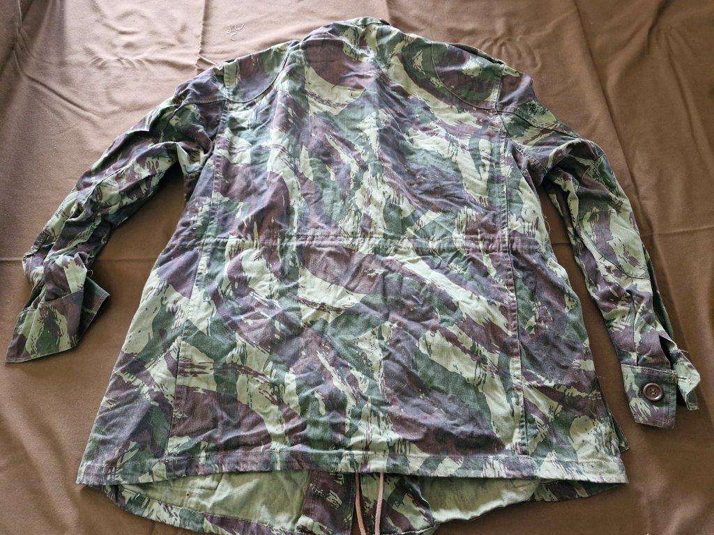 SADF Bush War Portuguese Vertical Lizard pattern camo Jacket. 56 Cm Armpit to Armpit