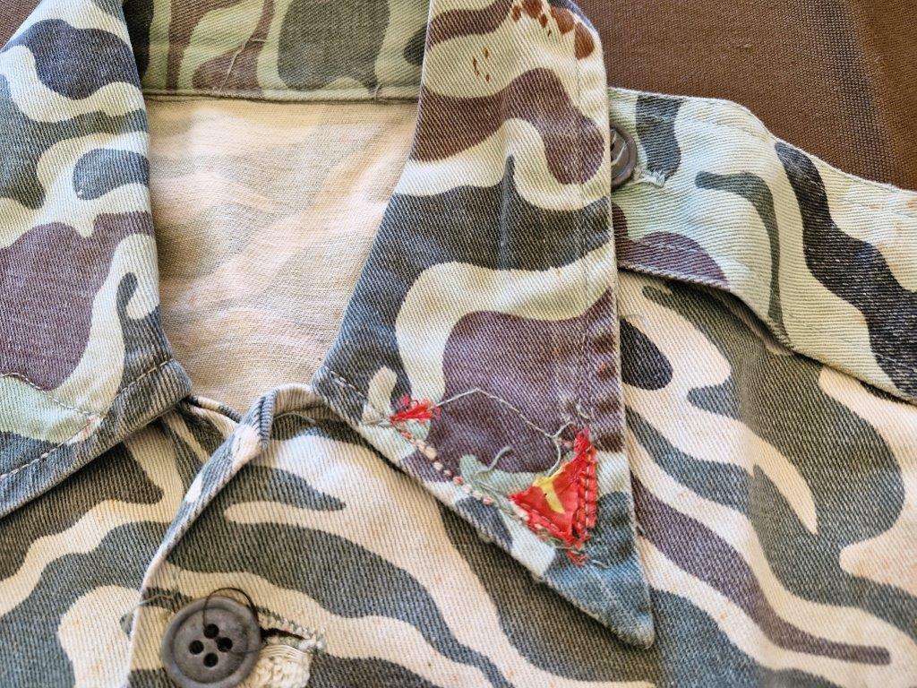 Ethiopian DERG Noodle/Wave pattern Camo Jacket as used by ZANLA forces. 46 Cm armpit to armpit