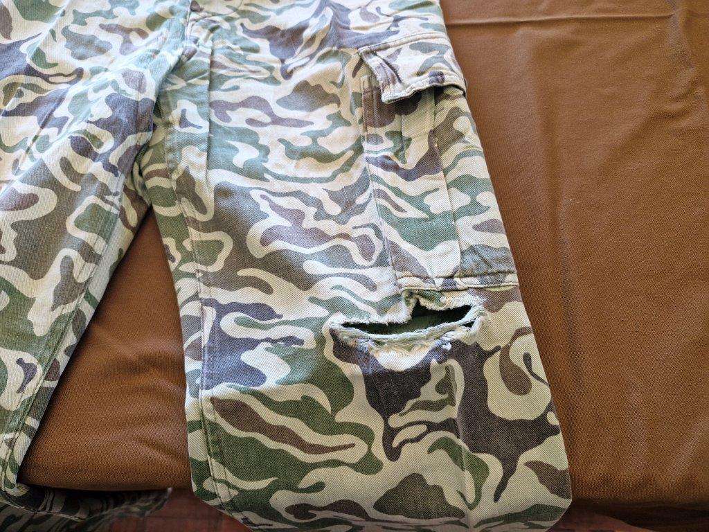Ethiopian DERG Noodle/Wave pattern Camo trousers as used by ZANLA forces Bush Wa. 41 Cm across waist
