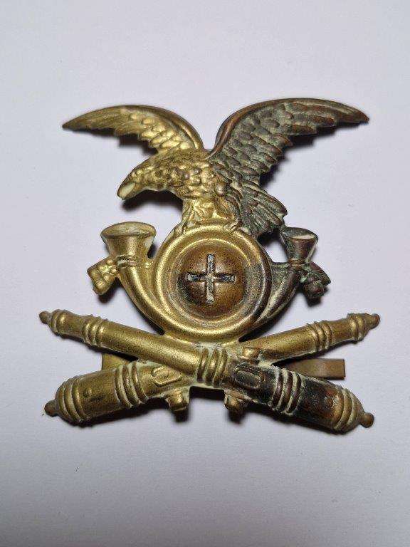 WW2 Italian Army Alpine Unit Helmet Badge. Missing one set of fastening plates.