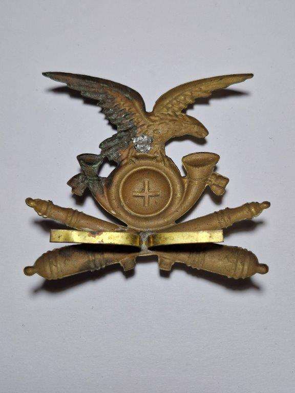 WW2 Italian Army Alpine Unit Helmet Badge. Missing one set of fastening plates.