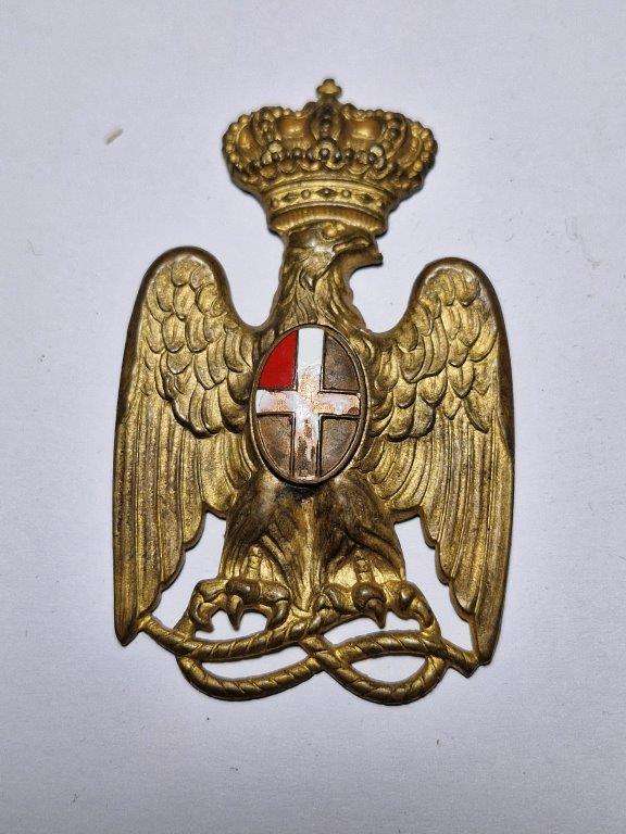 Italy WW2 Colonial Africa Police Cap Badge. Missing screw posts