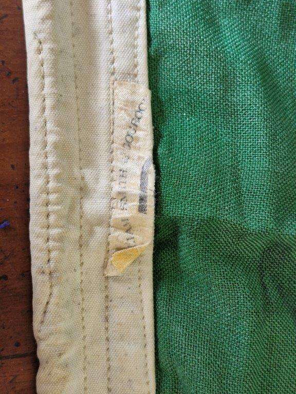 Rhodesian flag. Rope and toggle intact. Maker William Smith and Gourock. 95 Cm x 180 Cm