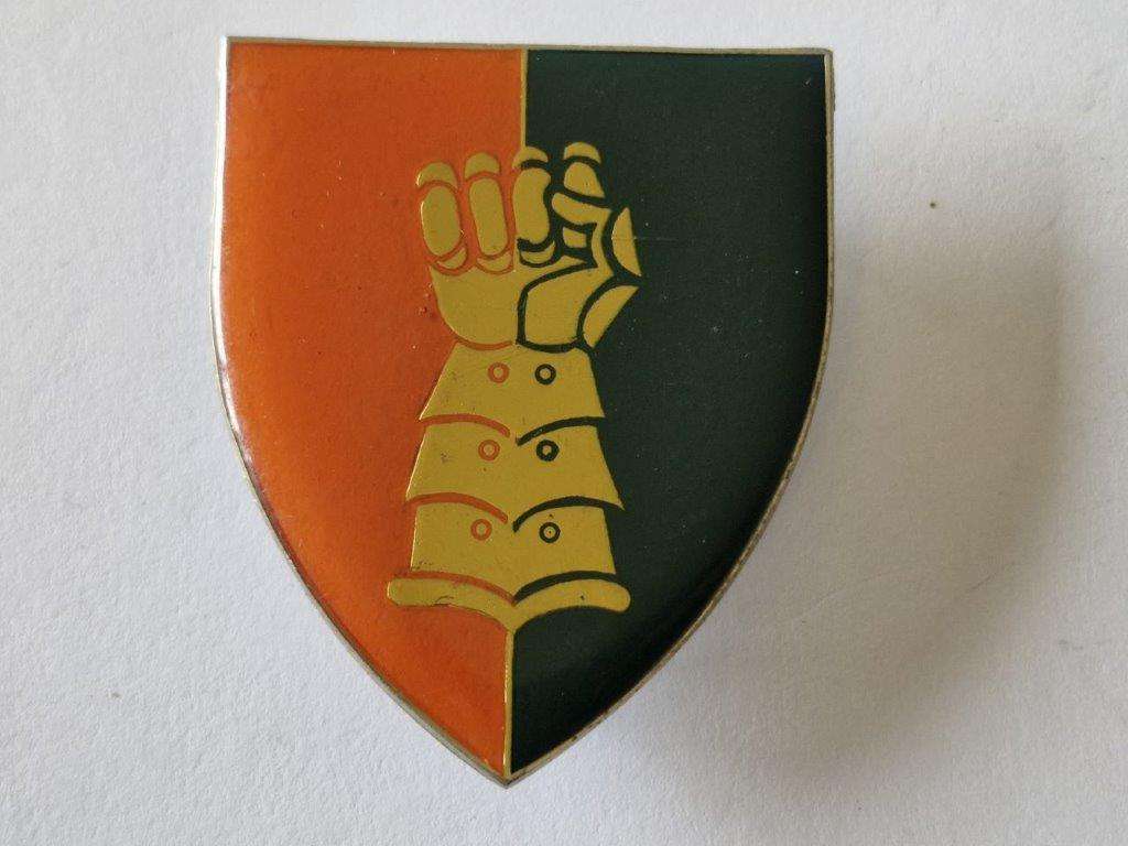 SADF 81 Armoured Brigade Shoulder Flash. Pins intact