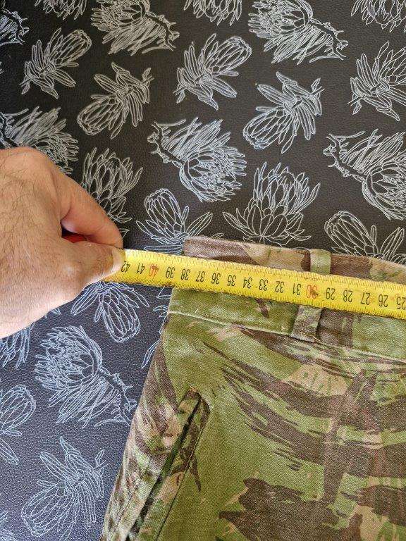 Portuguese Lizard pattern Camo trousers. 42 Cm across waist.