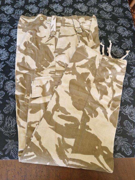 British Desert DPM Camo Trousers. 40 Cm Across waist.