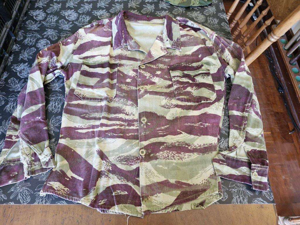 French Lizzard Camo Shirt. 52 Cm Armpit to Armpit.