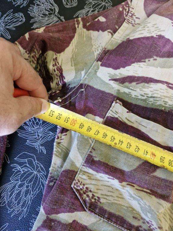 French Lizzard Camo Shirt. 52 Cm Armpit to Armpit.