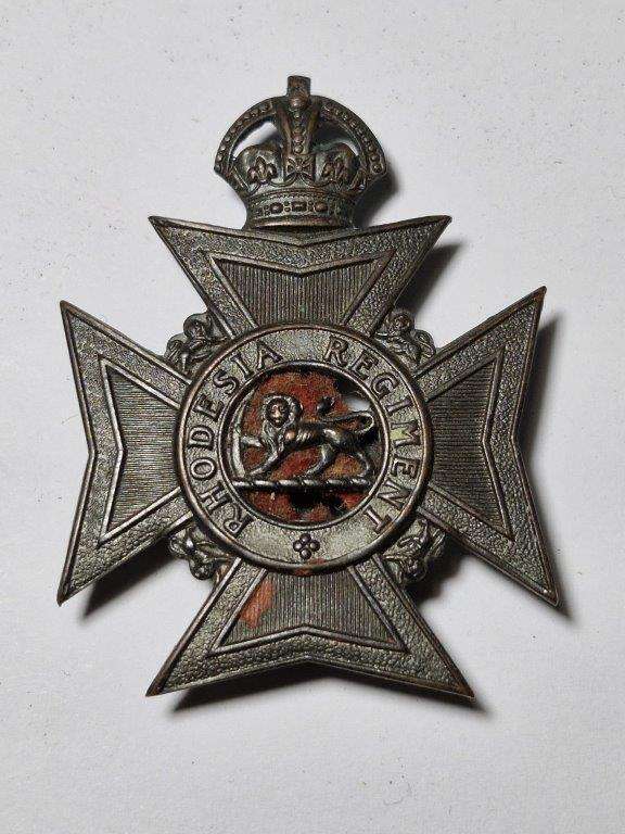 Large Rhodesia Regiment Cap Badge.
