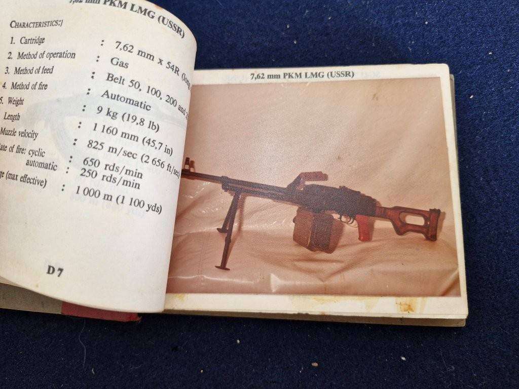 Rhodesian Terrorist Weapons Handbook belonging to Superintendent I. Laing