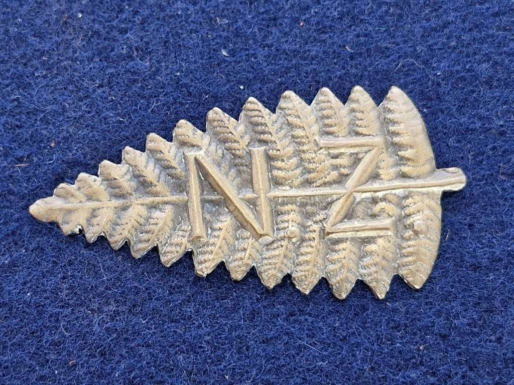 Boer War/WWI New Zealand Fern Badge. No Lugs