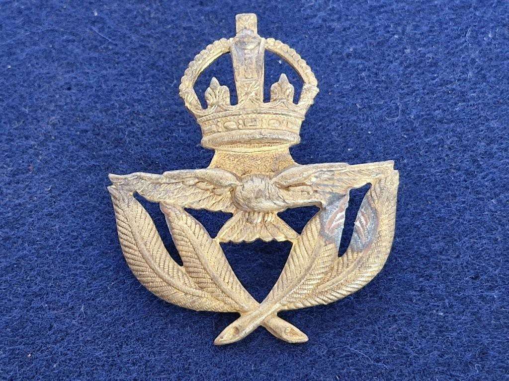 WW2 Royal Air Force RAF WARRANT OFFICERS Cap Badge