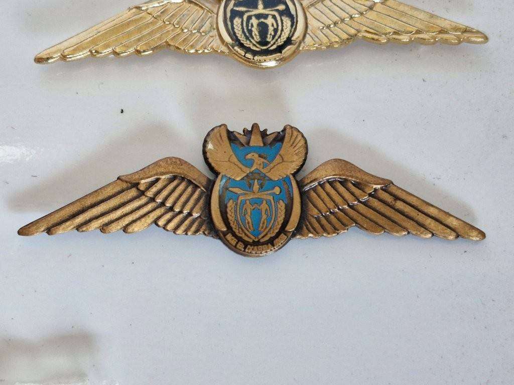 South African Air Force Bronze Pilot wings. Mess dress size.