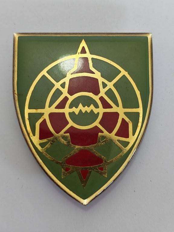 SADF Anti-Aircraft School Shoulder flash. Pins Intact.