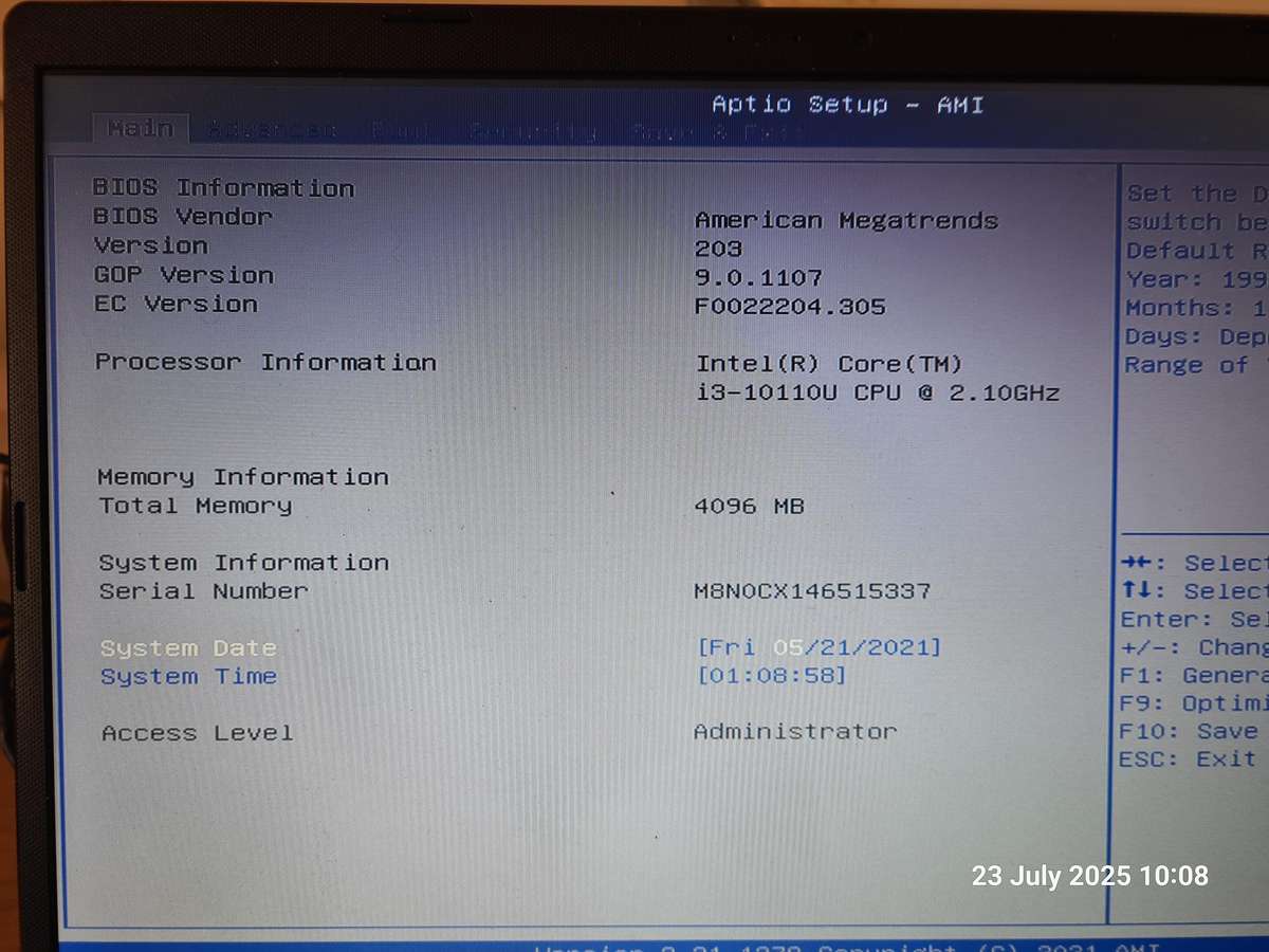 ASUS x409F i3 10th Gen -  4GB ram - Hard drive removed. Charger not included