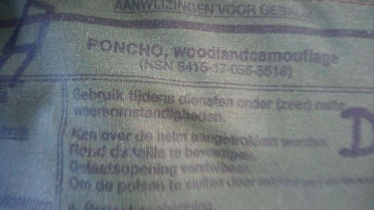 Military ground sheet/puncho