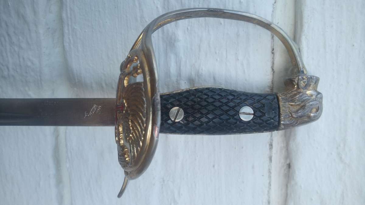 Sword Spanish officers lion head sword