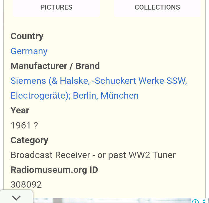 Vintage German radio receiver