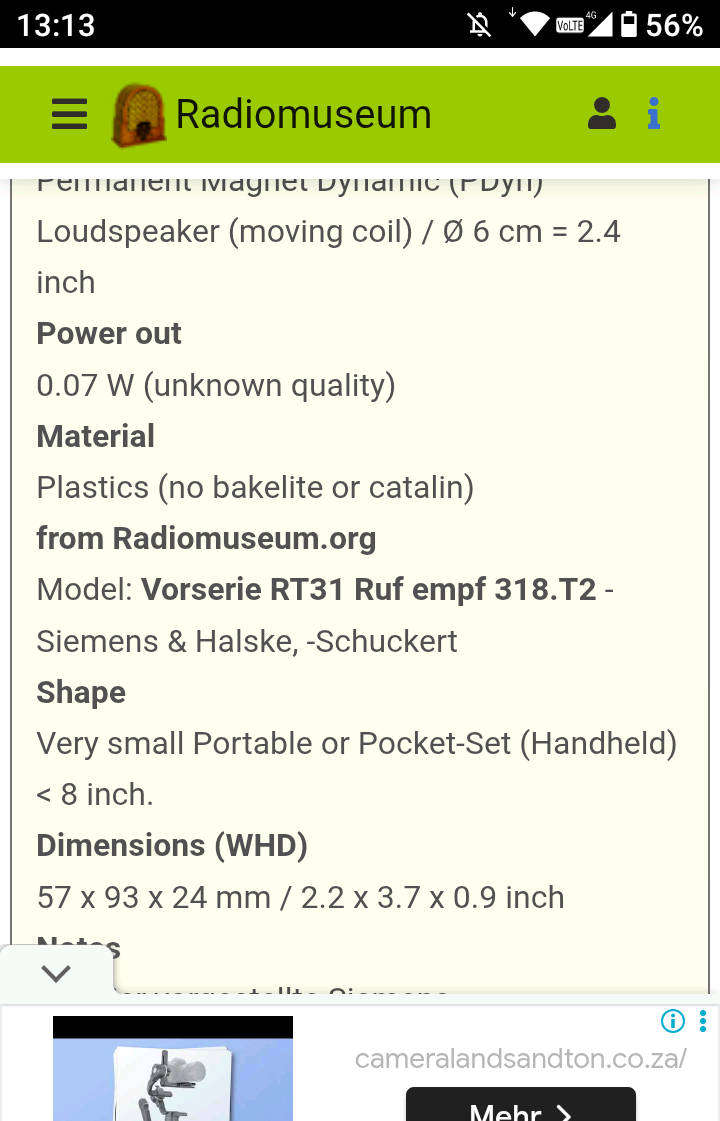 Vintage German radio receiver