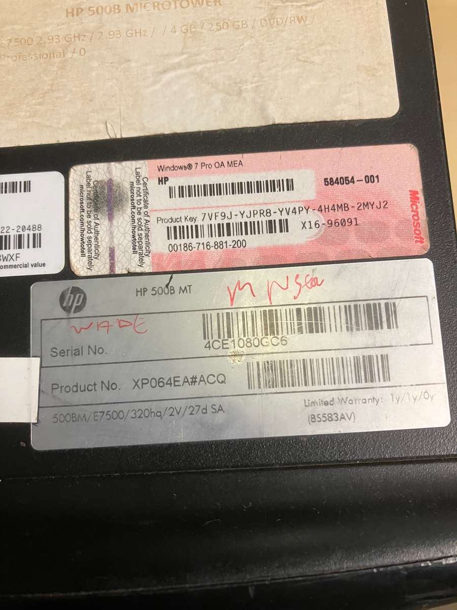 HP Compaq 500B MT Tower