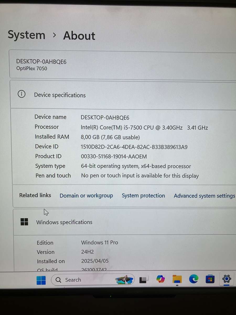 Dell OptiPlex 7050 i5 ssf