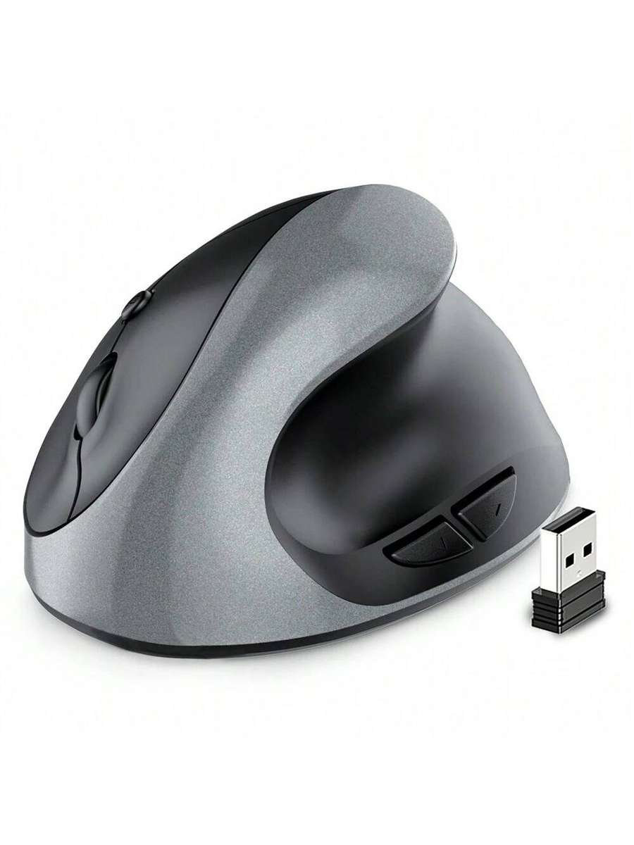2.4G Wireless Vertical Ergonomic Mouse  Silver