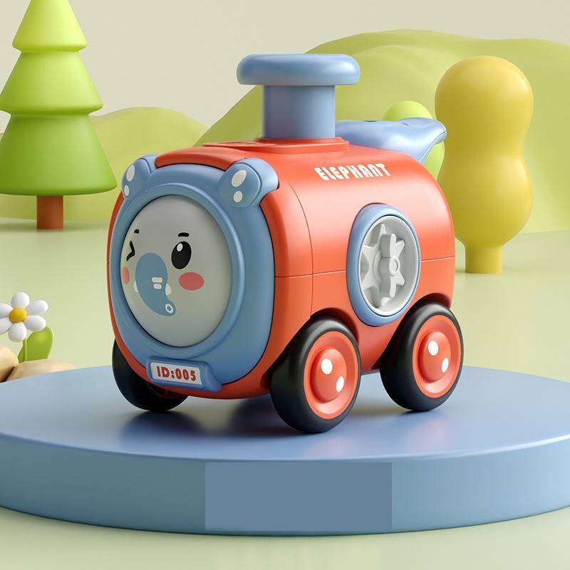 Inertial Face-Changing Whistling Cartoon Train Toy Car