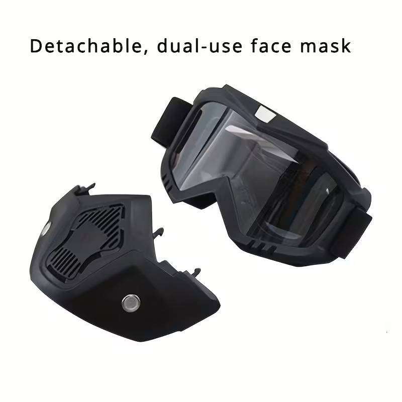 Detachable Transparent Anti-Fog Mask