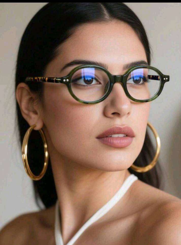 Unisex Vintage Small Oval Fashion Glasses