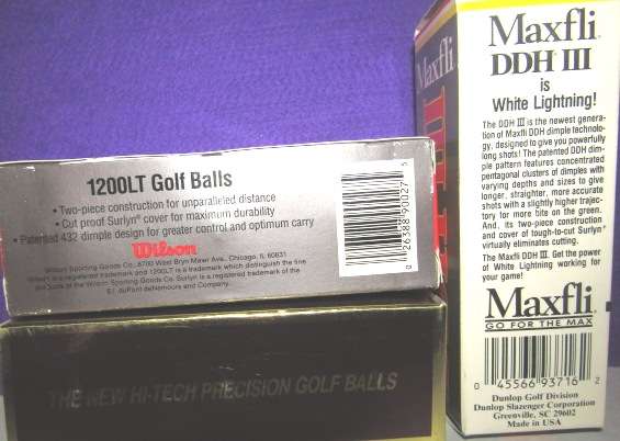 Three Sleeves of Golf Balls in Original Packaging (9 Balls in Total) - Fantom, Wilson and Maxfli